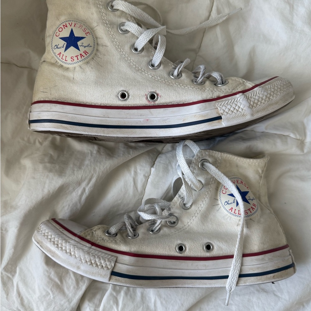 White Converse High Tops